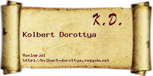 Kolbert Dorottya névjegykártya